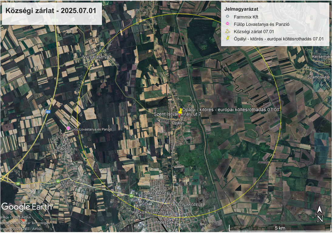 Méhek költésrothadása 2025.07.01